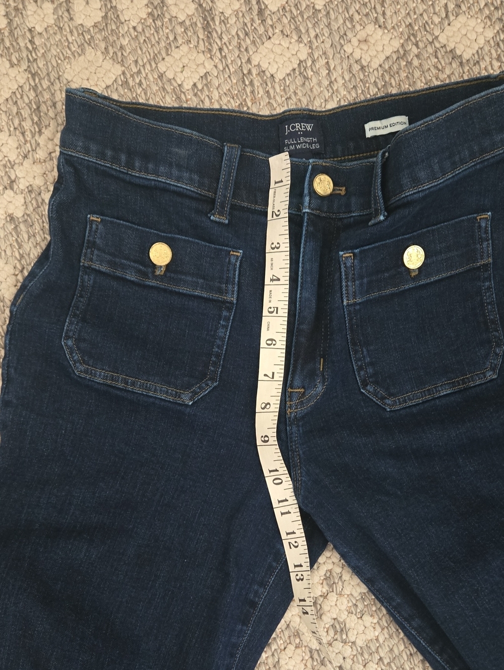 NEW J Crew Slim Wide Leg Jeans 28 Sailor Premium Denim Summer Style - Picture 11 of 12